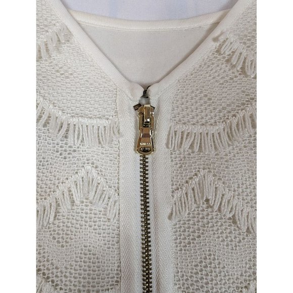 Guess Bodycon Dress 3/4 Sleeve Mini Fringe Dress 2 - Picture 6 of 7